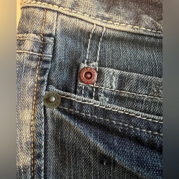 👖CONVERSE Distressed Blue Faded Boot Cut Denim Jeans NWT - Picture 2 of 7